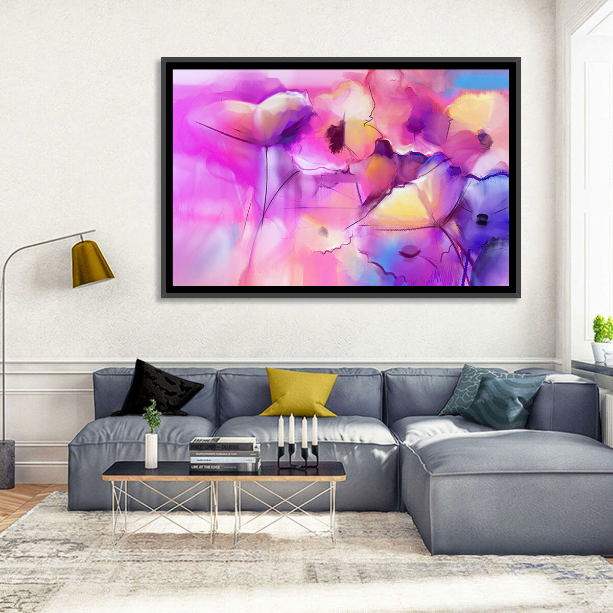 Abstract Tulip Garden Wall Art