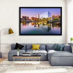 Providence River Skyline at Twilight Wall Art
