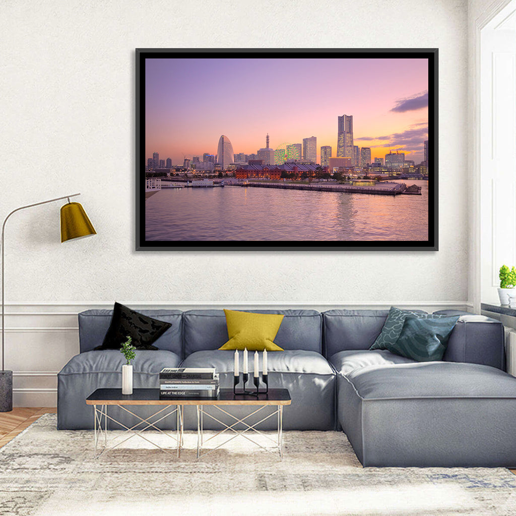 Yokohama Harbor Twilight Wall Art