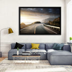 Golden Sunrise Coastal Road Wall Art