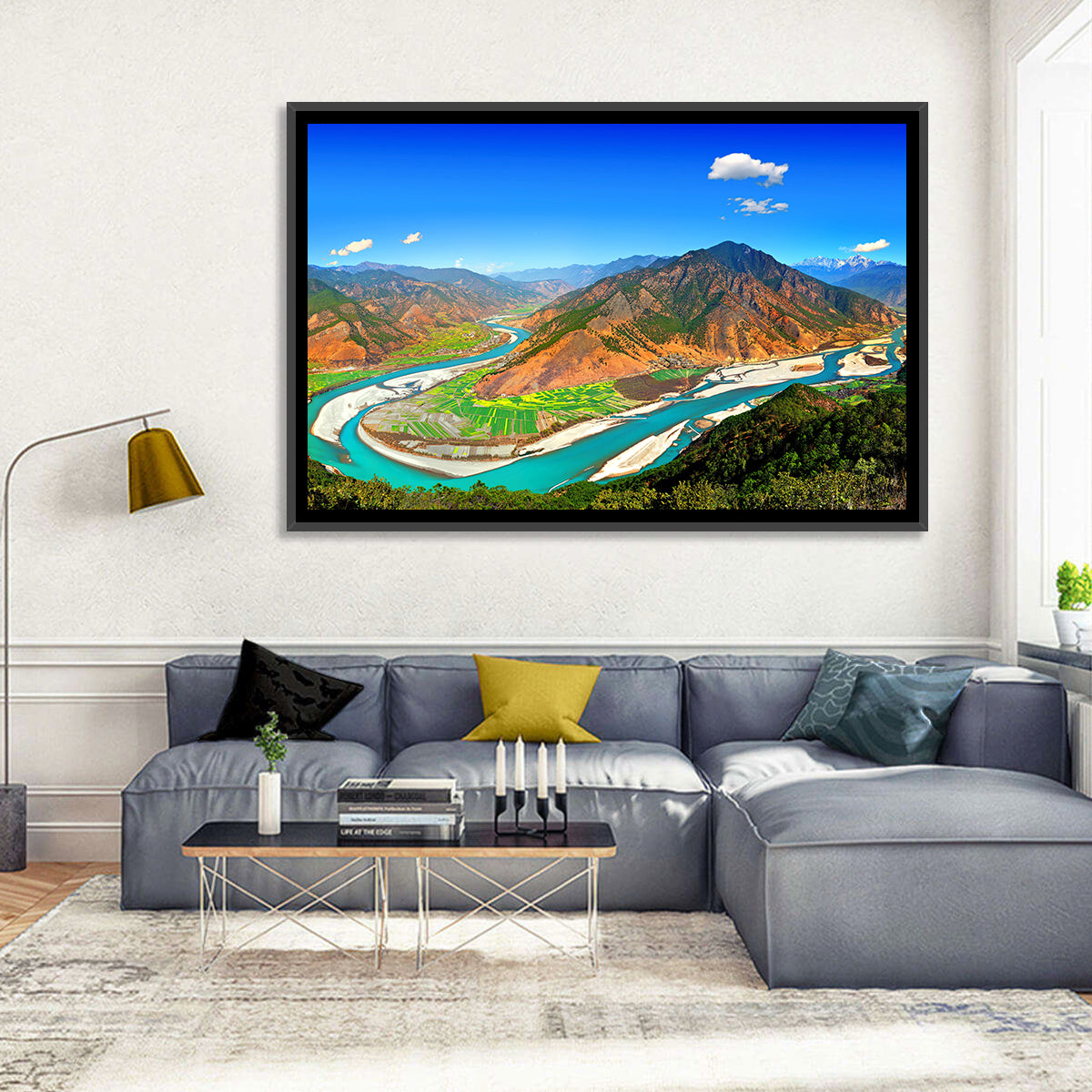 First Bend of the Yangtze, Lijiang Wall Art in a room, landscape