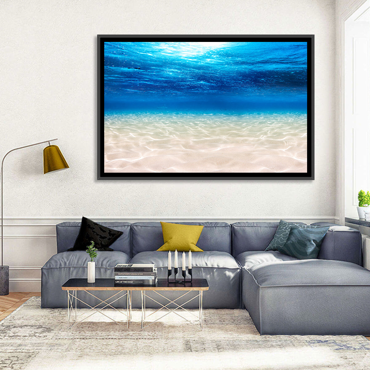 Sunlit Sandy Seabed Wall Art