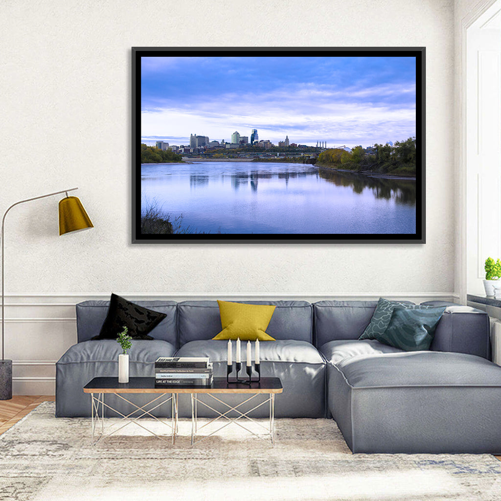 Kansas City Skyline at Dusk Wall Art