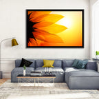 Backlit Sunflower Petals Wall Art