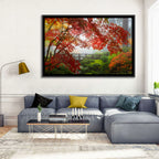 Portland Moon Bridge in Autumn Mist Wall Art