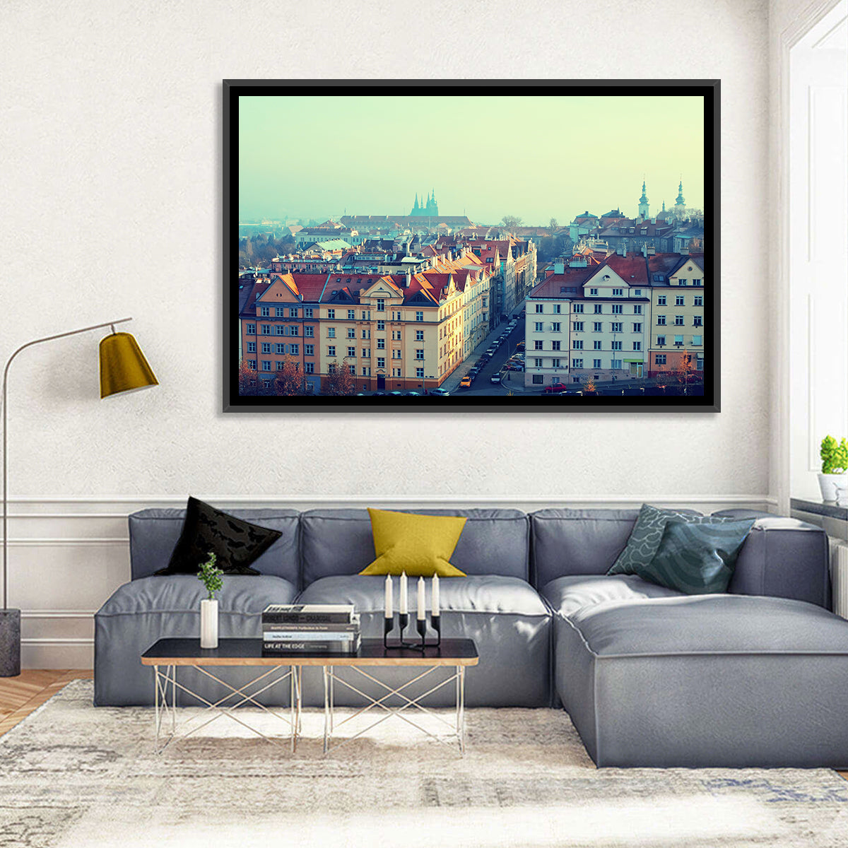 Prague Rooftops with St. Vitus Cathedral Wall Art
