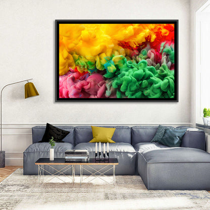 Colorful Ink Fumes Abstract Wall Art