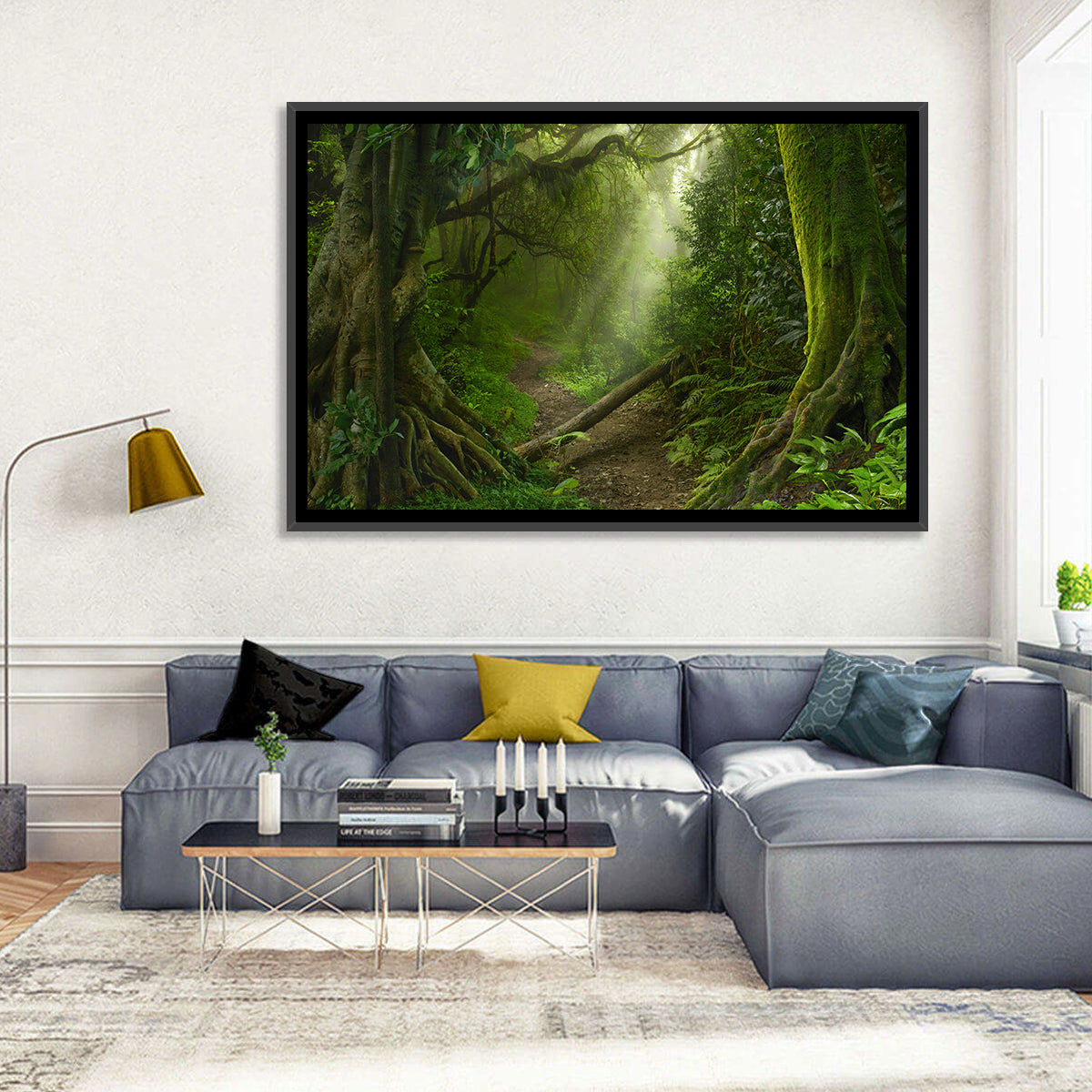 Moss-covered Rainforest Path Wall Art