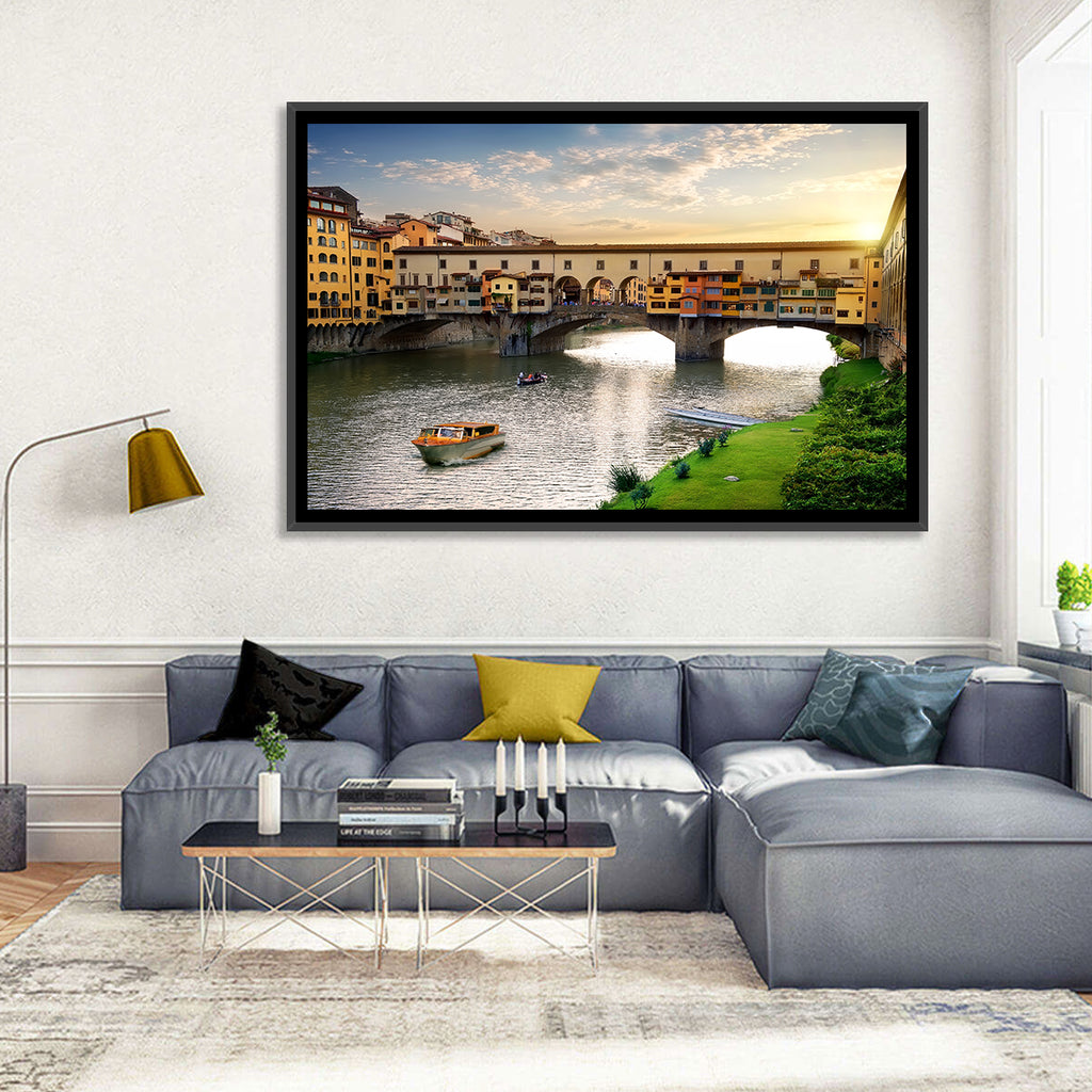Ponte Vecchio at Golden Hour Wall Art