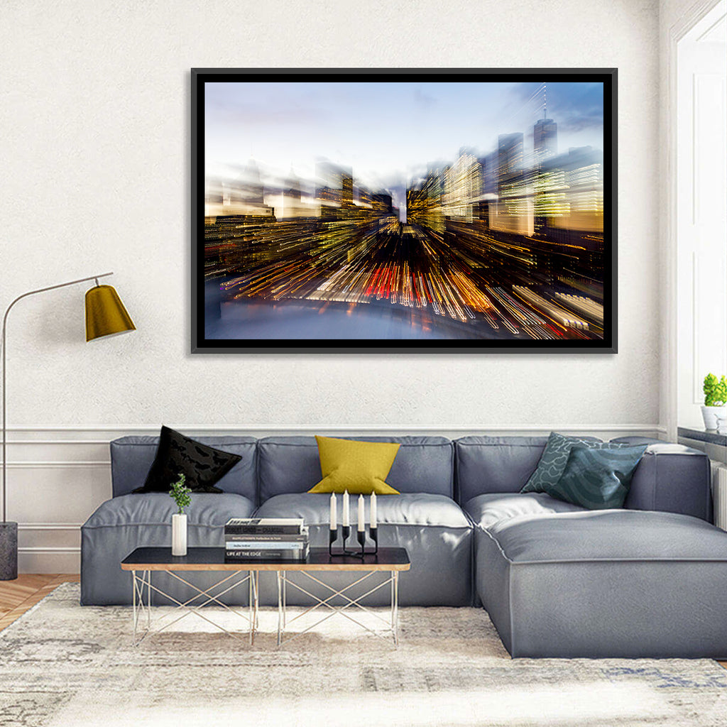 Zoom Burst Skyline Abstract Wall Art