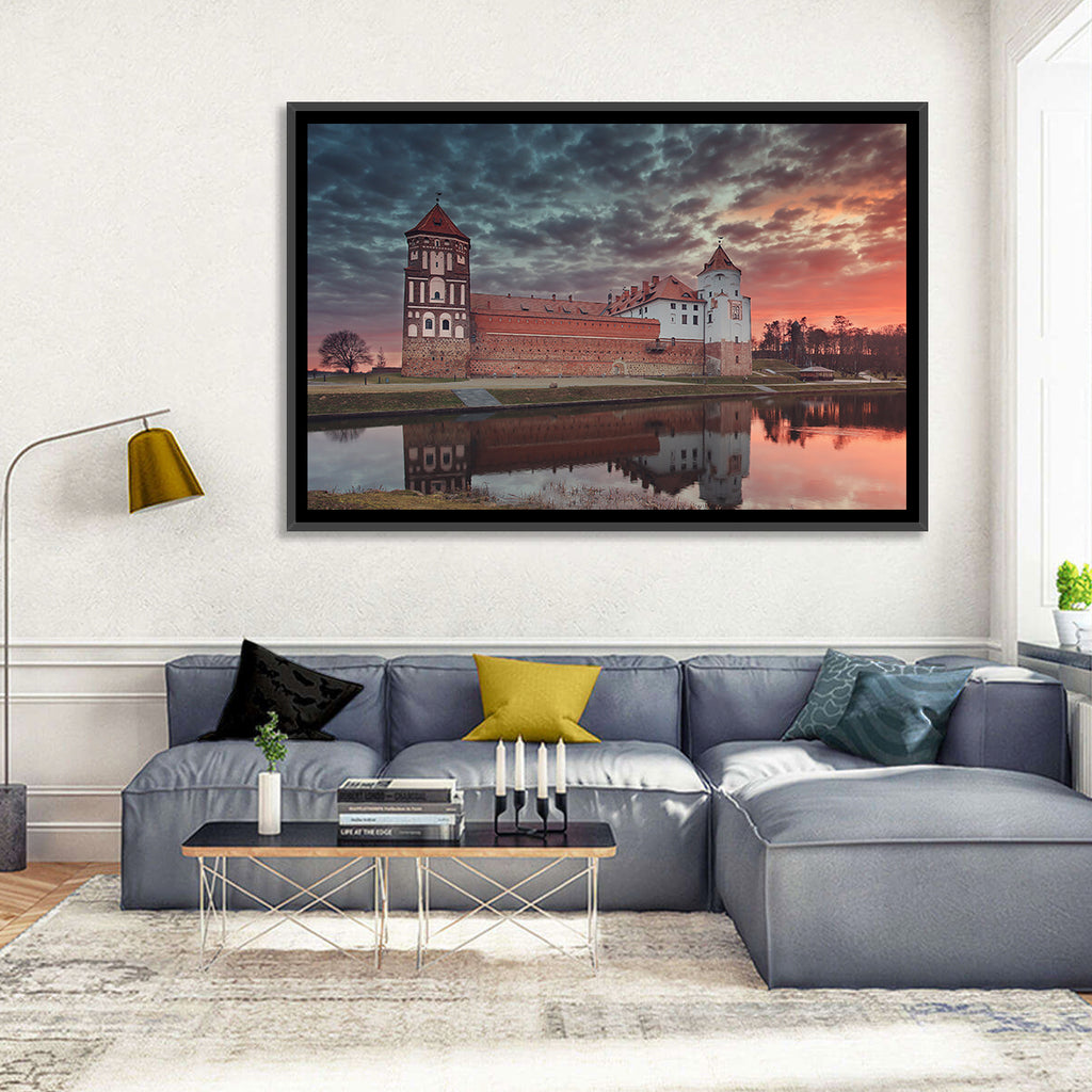 Mir Castle at Dusk Wall Art