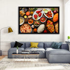 Indian Cuisine Flat Lay Wall Art