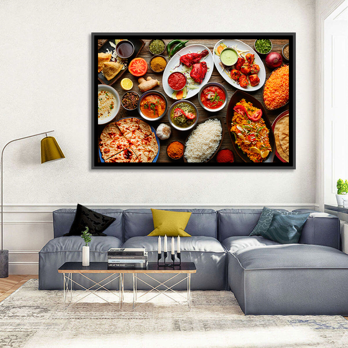 Indian Cuisine Flat Lay Wall Art
