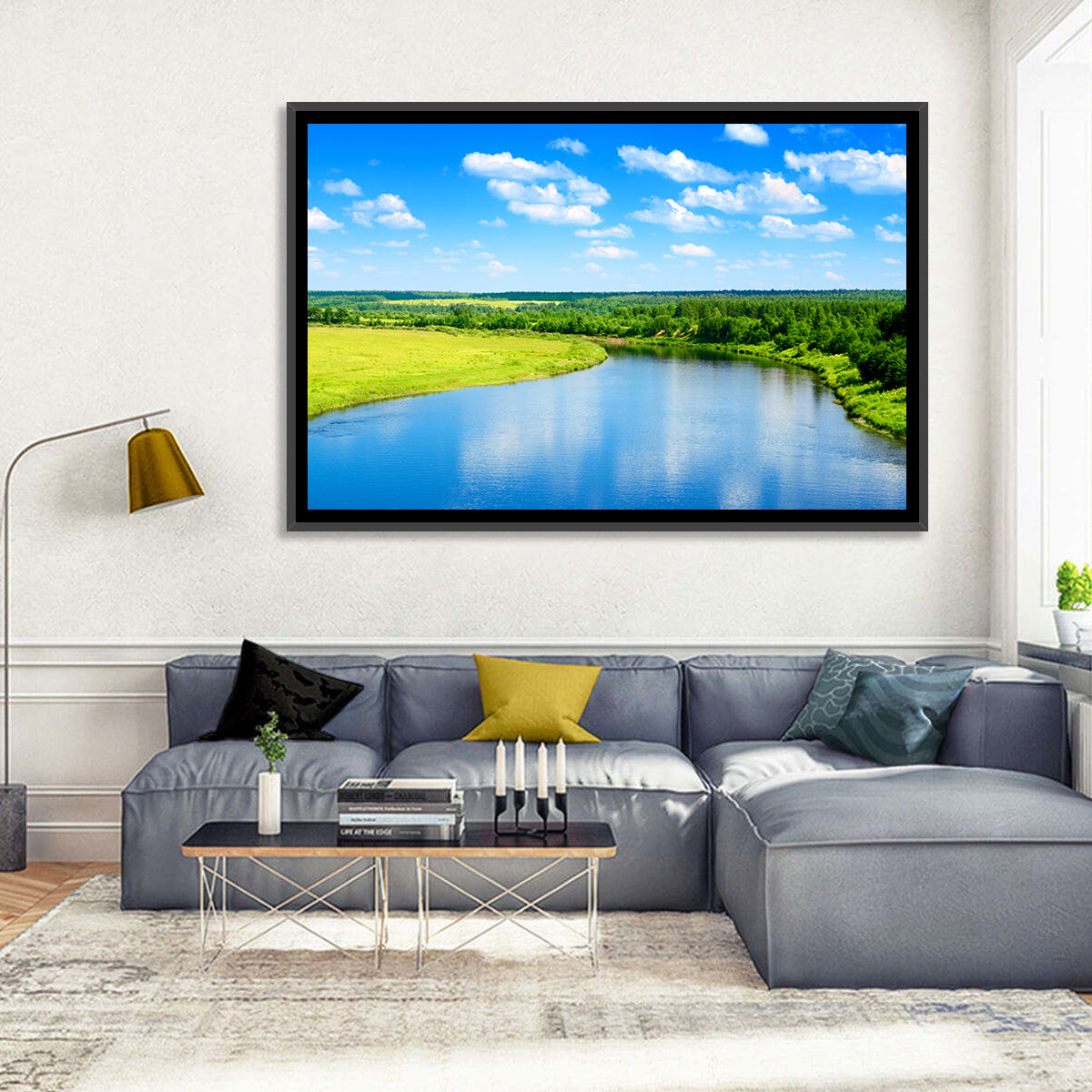 Blue River Meadow Wall Art