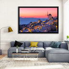 Oia Windmills at Dusk Wall Art