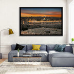 Jerusalem Sunset Over Temple Mount Wall Art