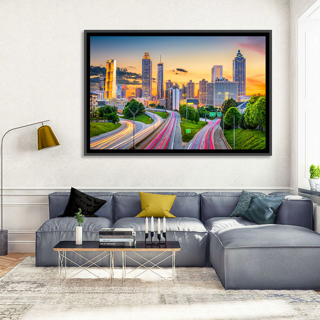 Atlanta Skyline at Dusk Wall Art