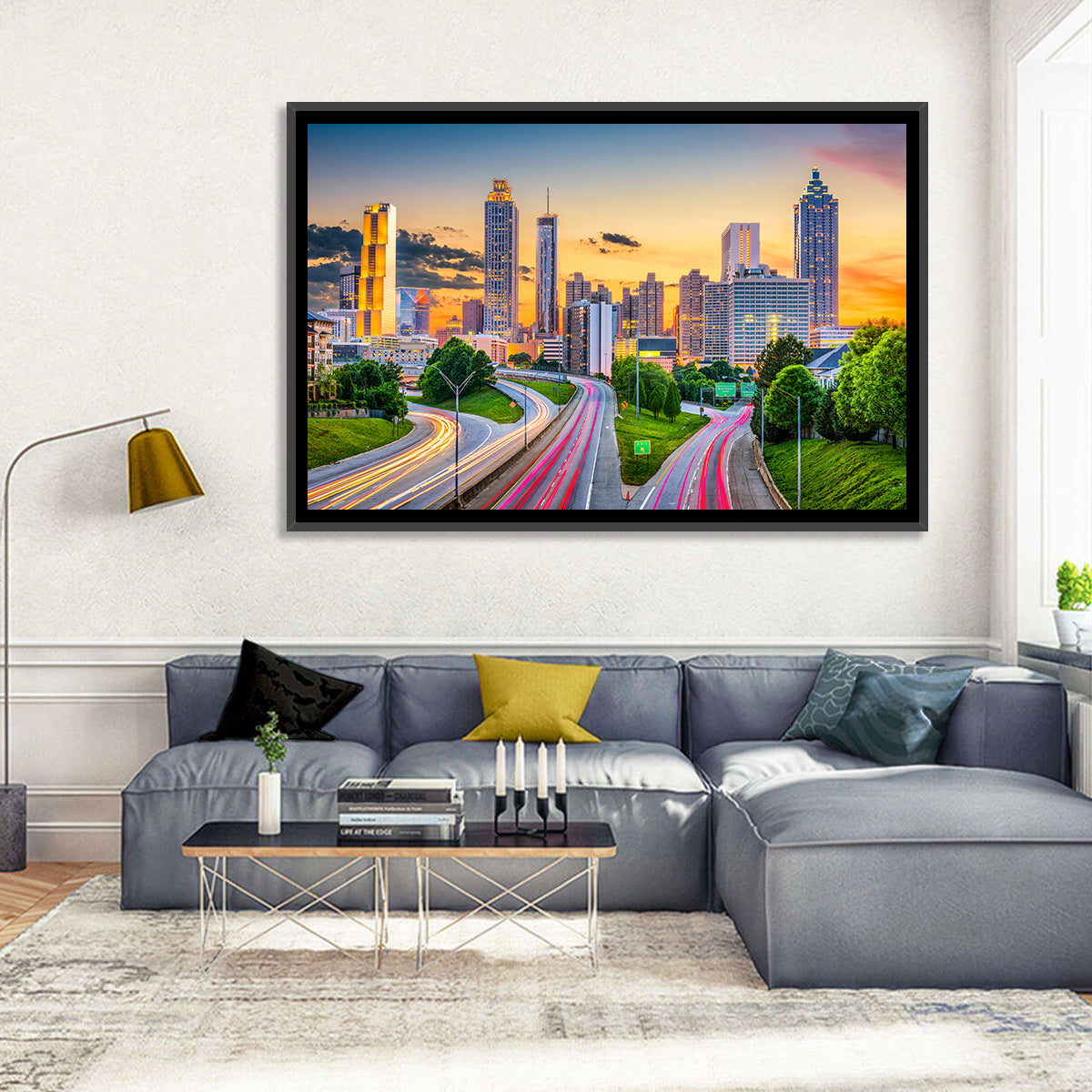 Atlanta City Skyline Wall Art