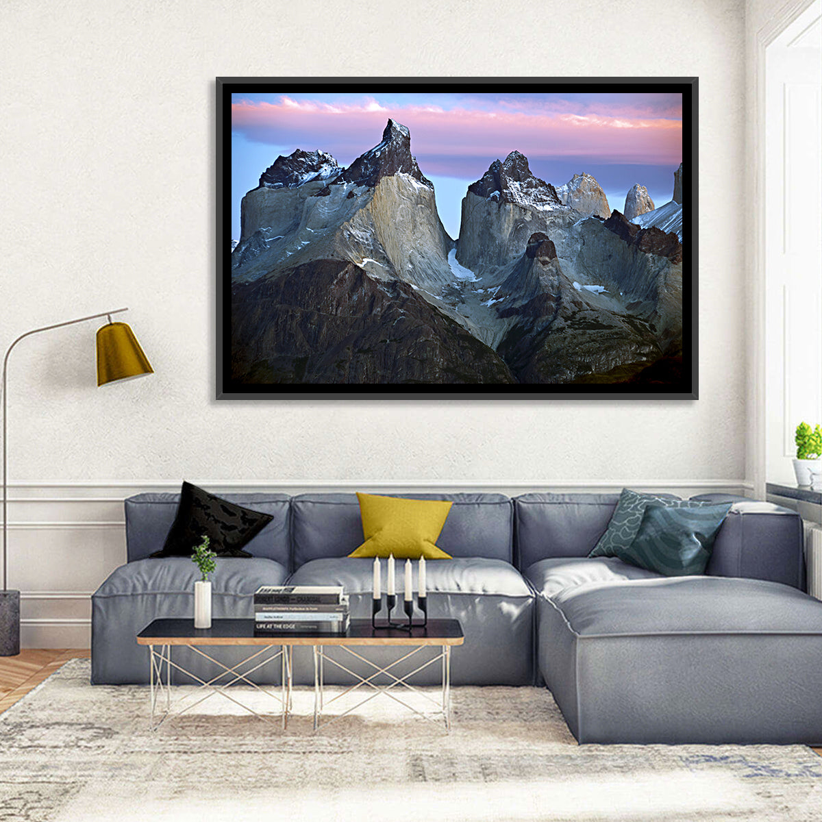 Los Cuernos Peak Valley, Torres Del Paine Wall Art in a room, landscape