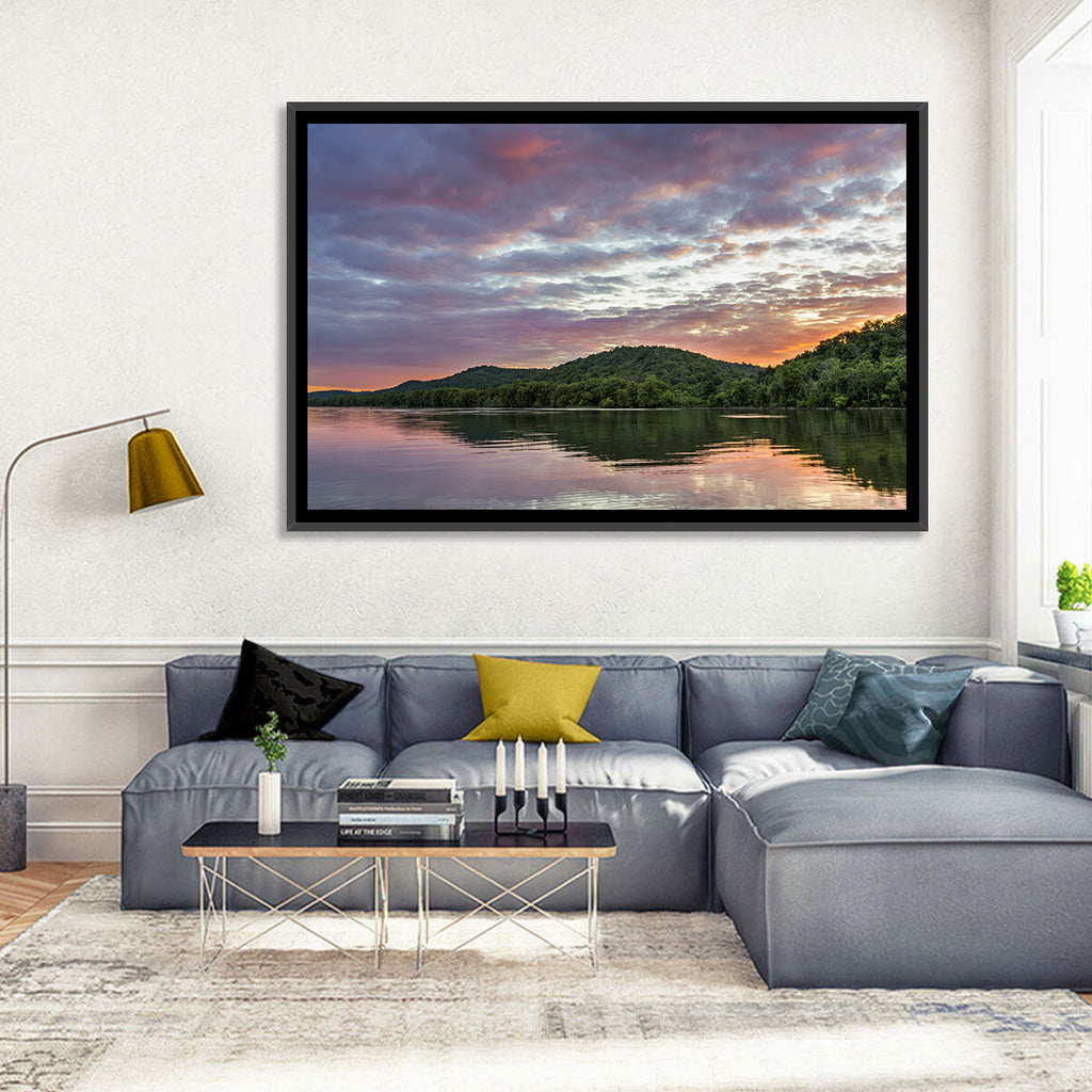 Ohio River Paden City at Dusk Wall Art
