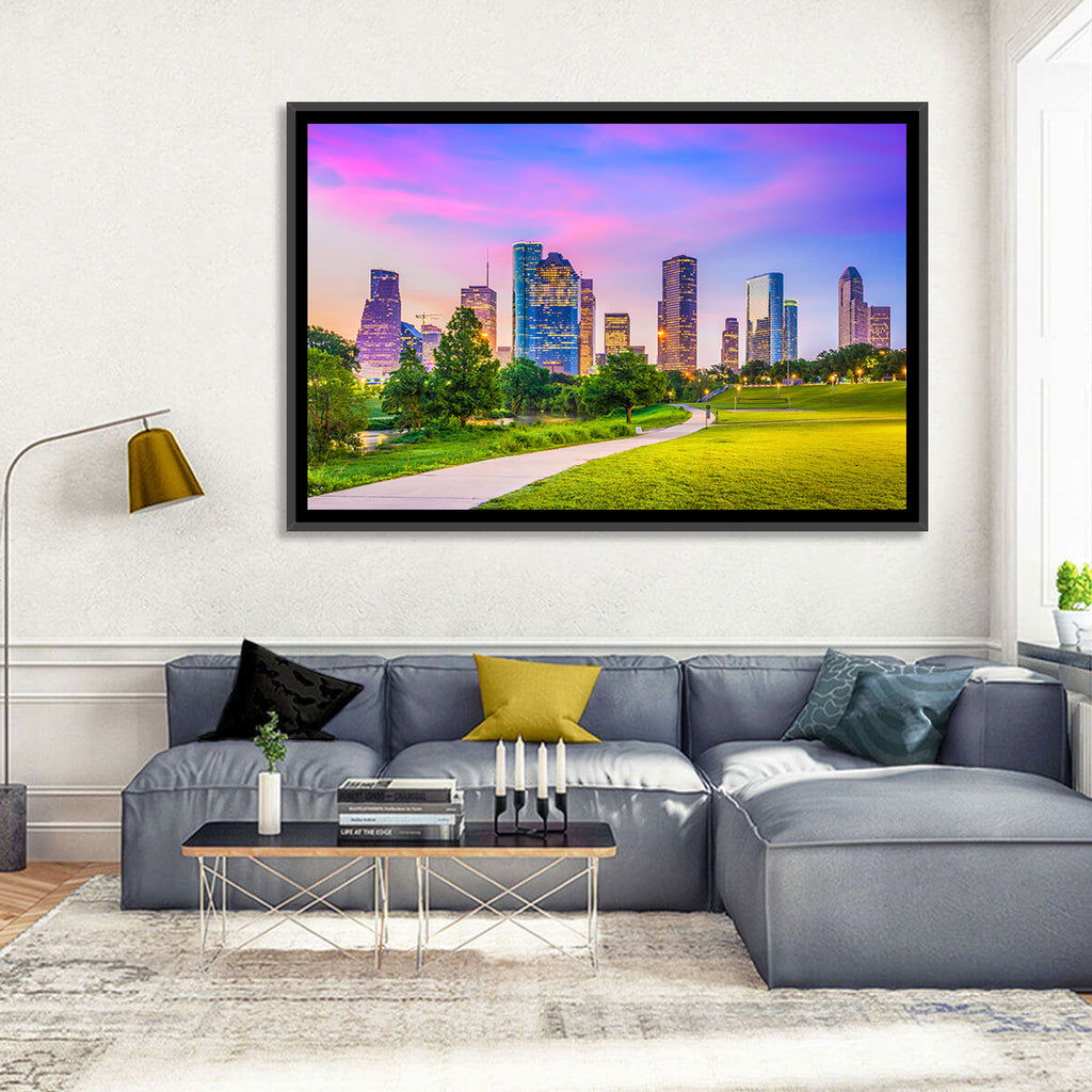 Houston Skyline at Dusk Wall Art