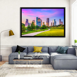 Houston City Skyline Wall Art