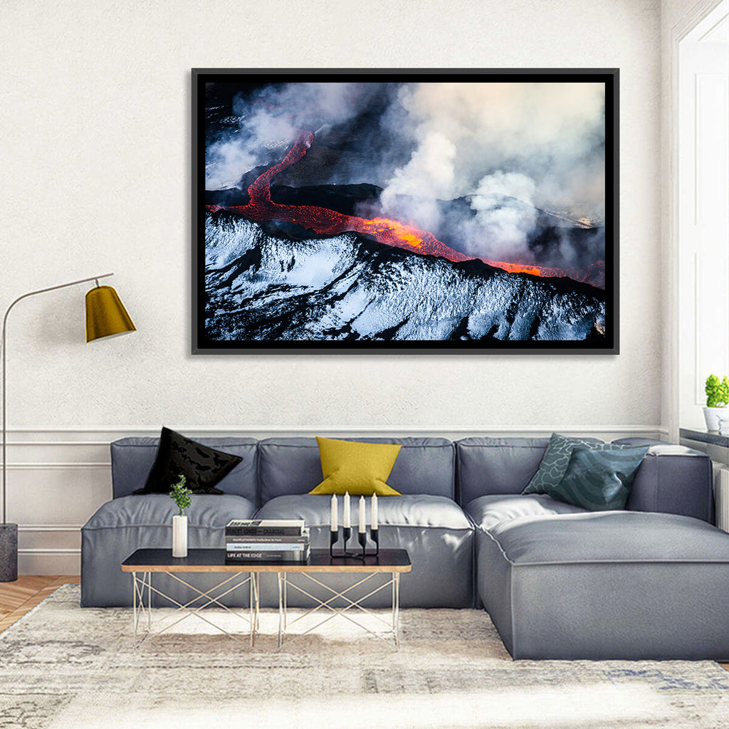 Snow-crusted Lava Flow Wall Art