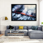 Snow-crusted Lava Flow Wall Art