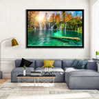 Autumn Waterfalls at Plitvice Lakes Wall Art