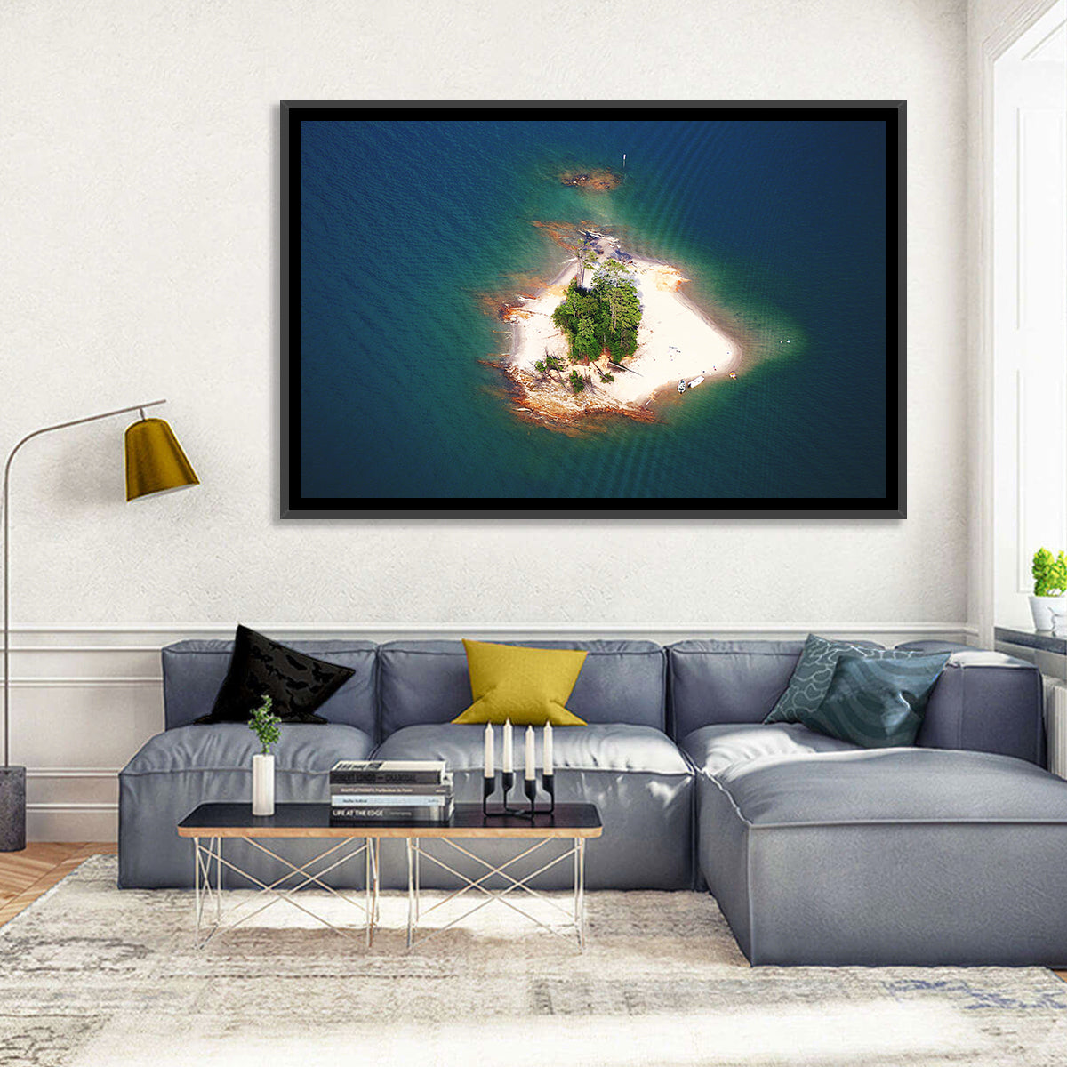 Lake Lanier Island Aerial View Wall Art