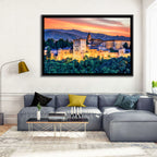 Alhambra Fortress at Golden Sunset Wall Art