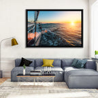 Sunset Sail from Deck Wall Art