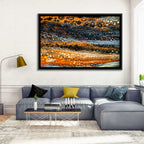 Cosmic River Strata Abstract Pour Wall Art
