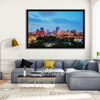 San Antonio Skyline at Dusk Wall Art