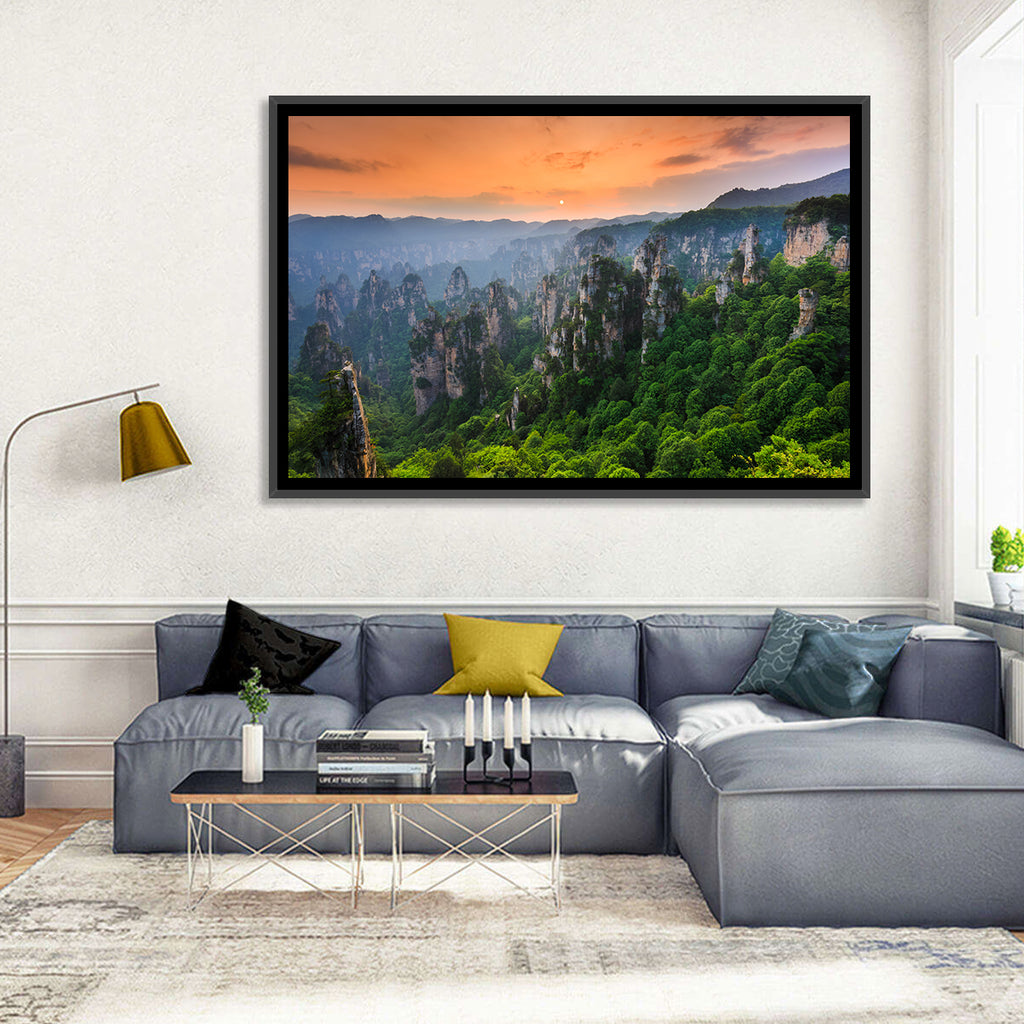 Zhangjiajie Forest at Sunset Wall Art