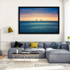 Øresund Bridge at Sunset Wall Art
