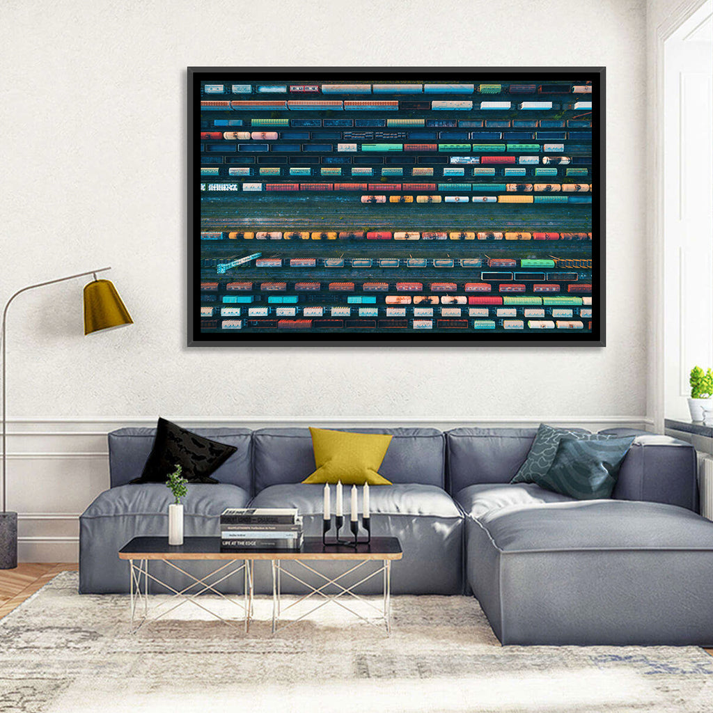 Aerial Freight Train Lines Wall Art