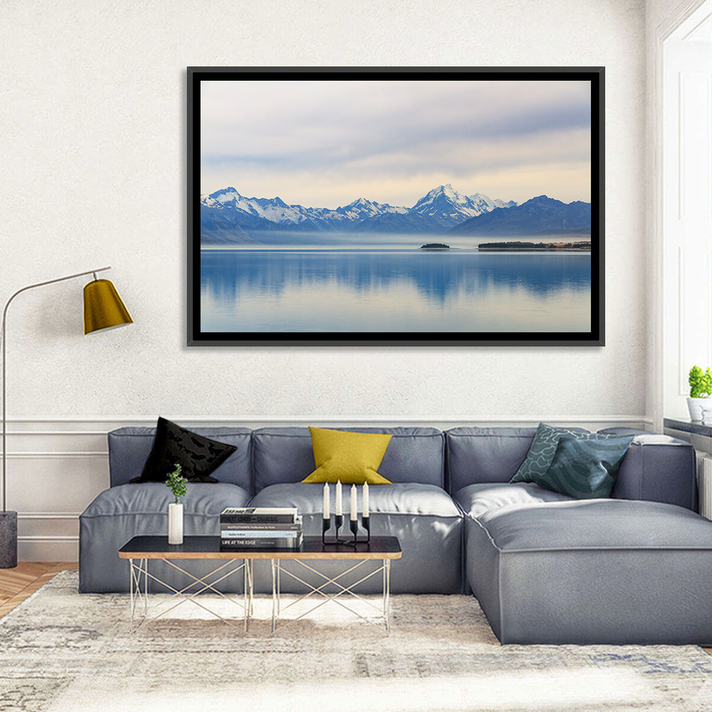 Mount Cook Reflection at Lake Pukaki Wall Art