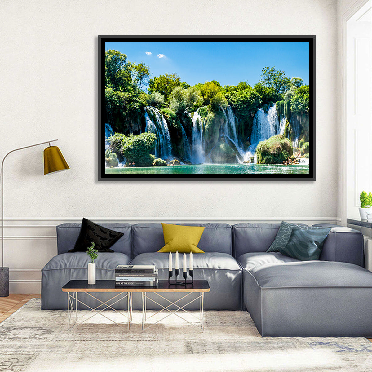 Kravice Waterfall, Ljubuški Wall Art in a room, landscape