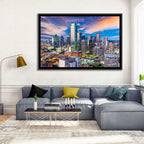 Dallas Twilight Skyline Wall Art