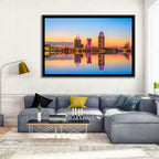 Mobile Alabama Sunset Skyline Wall Art