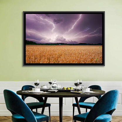 Wheat Field & Stormy Sky Wall Art