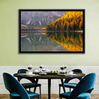 Braies Lake Golden Reflection Wall Art