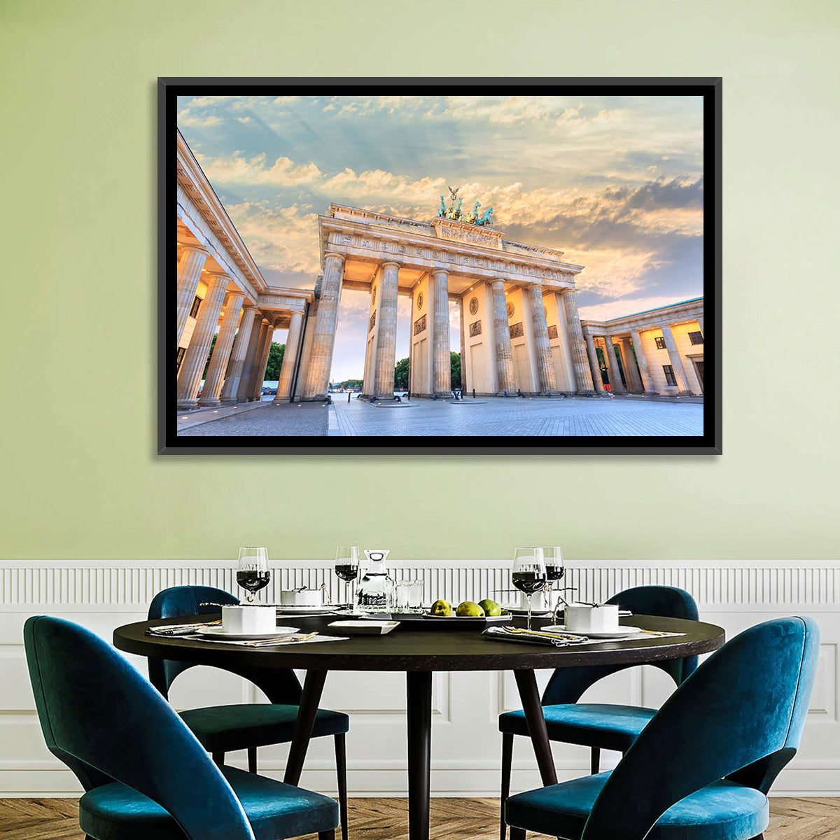Brandenburg Gate at Sunset Wall Art in a room, landscape