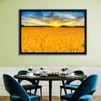 Wheat Field Sunset Wall Art