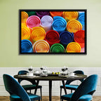 Quilled Color Spirals Wall Art
