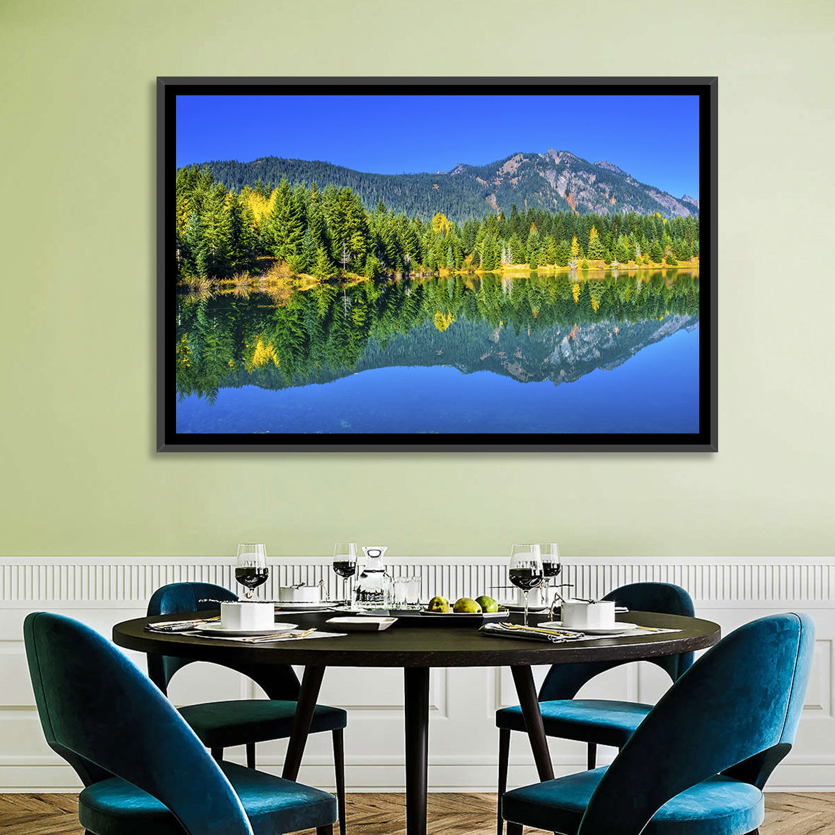 Autumn at Gold Lake Wall Art in a room, landscape