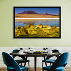 Flamingos on Salt Lake Wall Art