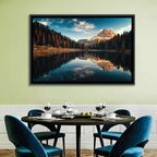 Lago Antorno Golden Hour Reflection Wall Art