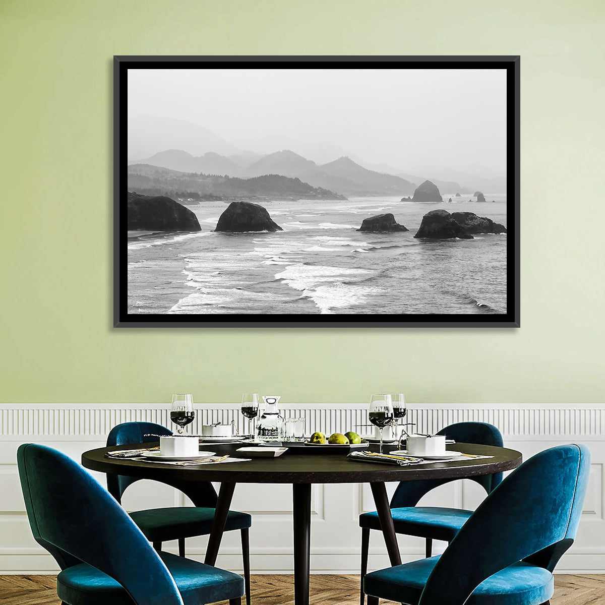 Haystack Rock, Cannon Beach Wall Art in a room, landscape